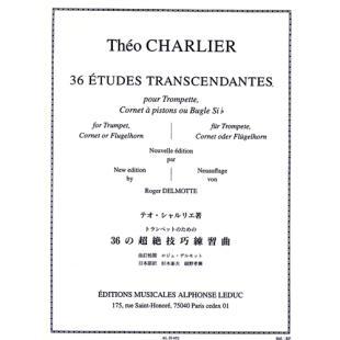 Théo Charlier 36 Etudes Transcendants for Trumpet [AL20452]