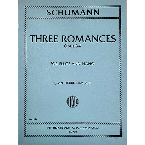 Three Romances, Op. 94 By Robert Schumann [IMC2794]