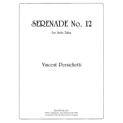 Vincent Persichetti Serenade No.12 for Solo Tuba 164-00062