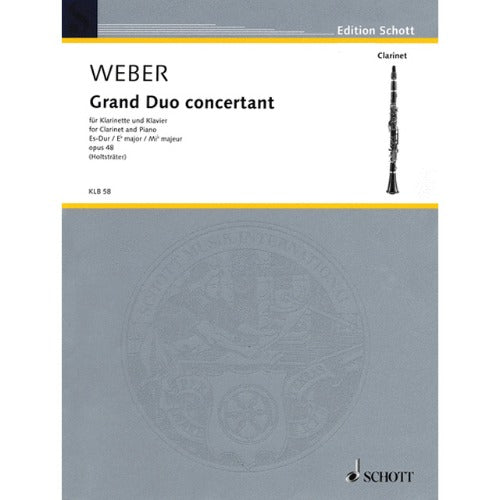 Weber Grand Duo Concertante Op. 48 for Clarinet [KLB58]